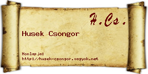 Husek Csongor névjegykártya